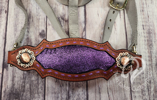 Bronc Halter- Purple Crackle on Vegas Shape