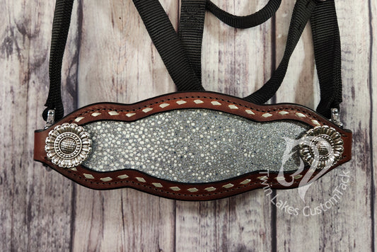 Bronc Halter- Silver Starry Night on Scallop Shape