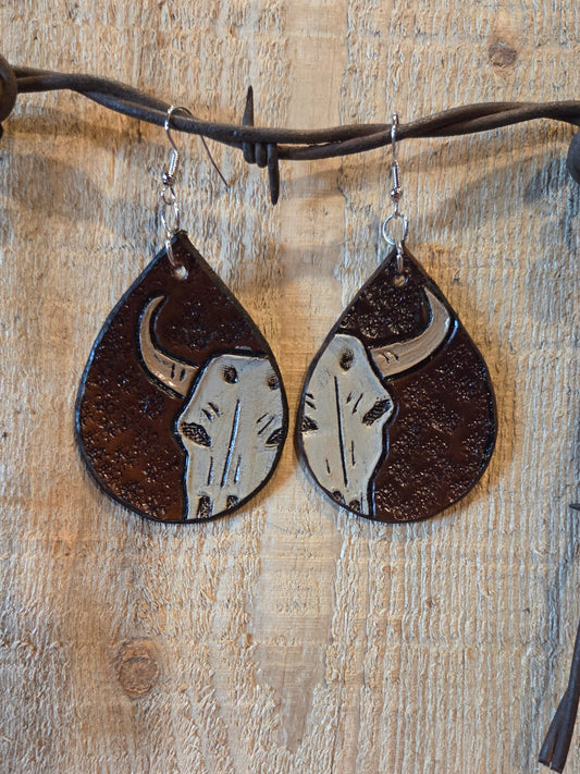 Cow Skull Earrings